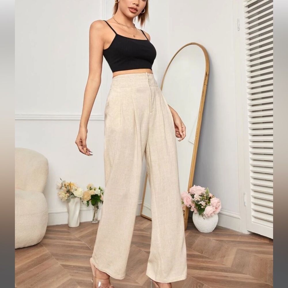 Shein wide leg linen pant